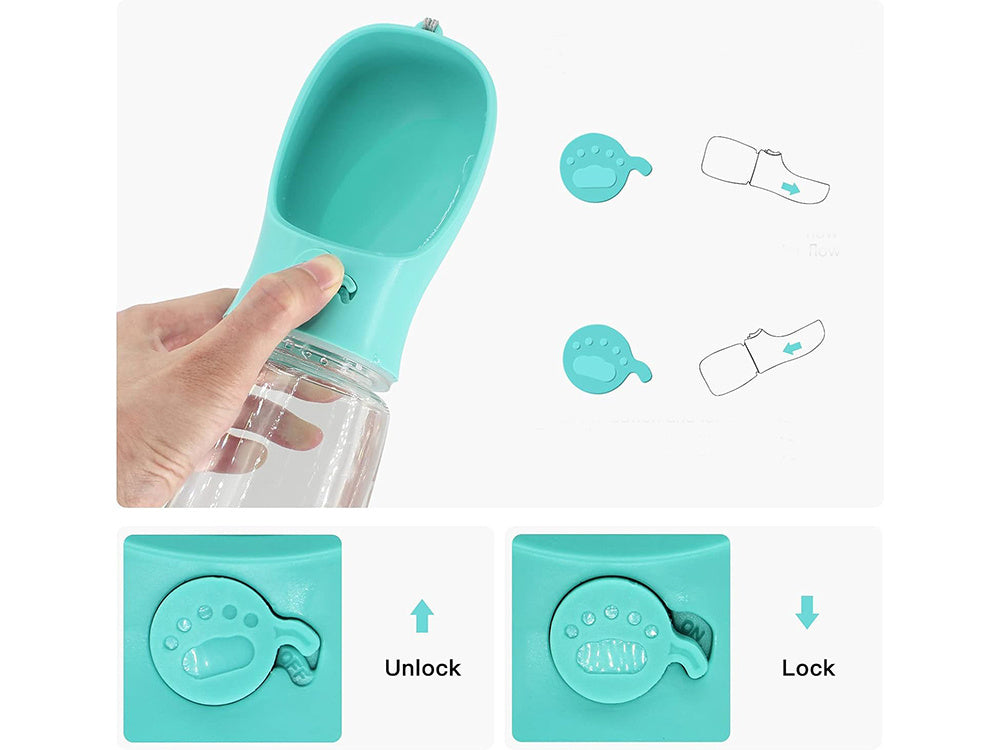 Pārnēsājama suņu pastaigu inde ūdens bļodā 380ml