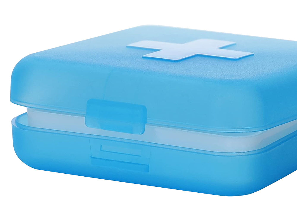 Zāļu kastītes iepakojums, uztura bagātinātāji, tabletes, ceļojumi, 4 nodalījumi