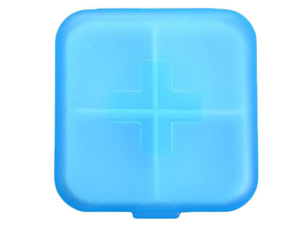 Zāļu kastītes iepakojums, uztura bagātinātāji, tabletes, ceļojumi, 4 nodalījumi