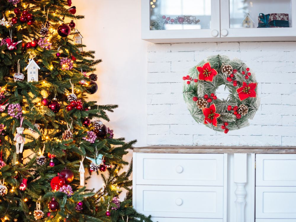 Ziemassvētku dekoratīvā vītne sienu dekorēšanai durvju dekorēšanai Ziemassvētku rotājumi