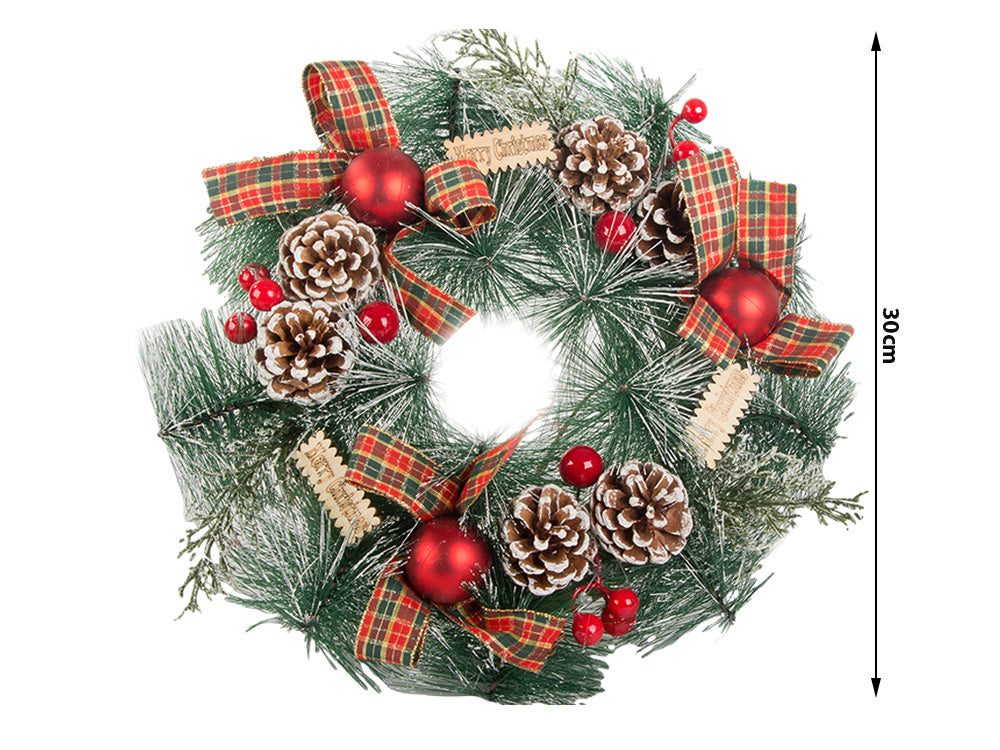 Ziemassvētku dekoratīvā vītne sienu dekorēšanai durvju dekorēšanai Ziemassvētku rotājumi