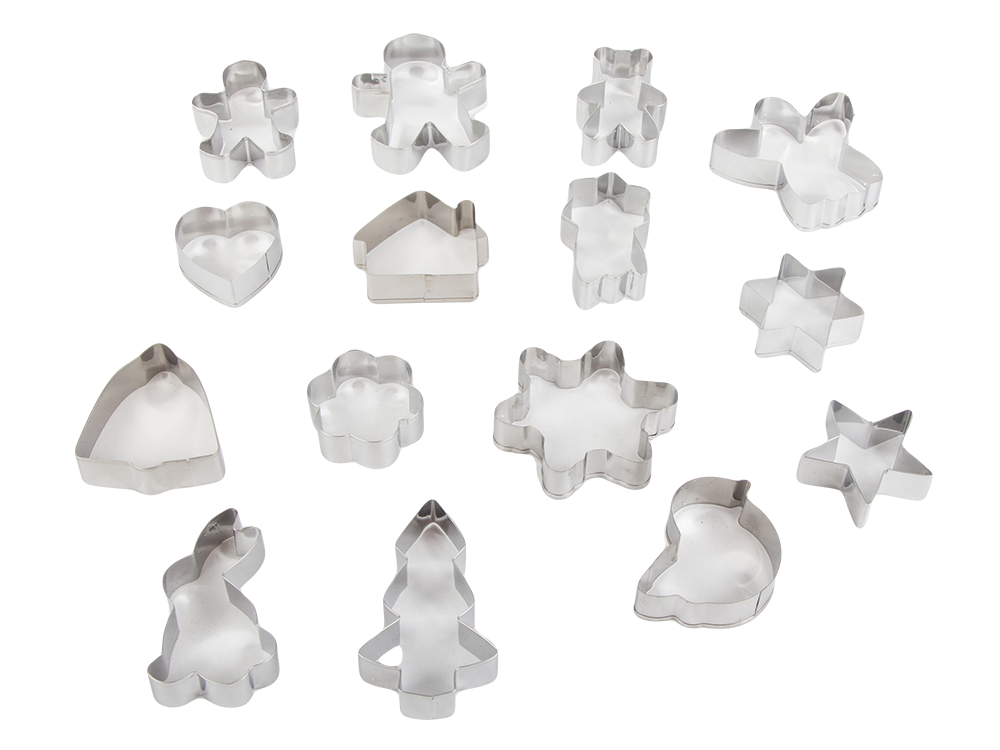 Piparkūku cepumu formiņas Ziemassvētku cepumiem 15 gab. Cepšanai