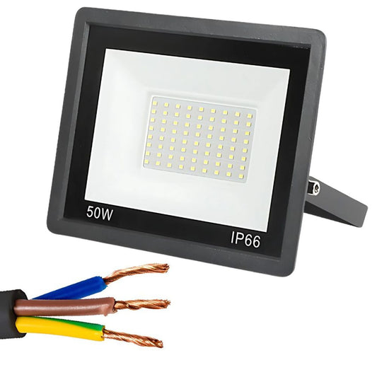 Prožektors halogēna LED prožektors 50W 6000K āra ūdensizturīgs IP66