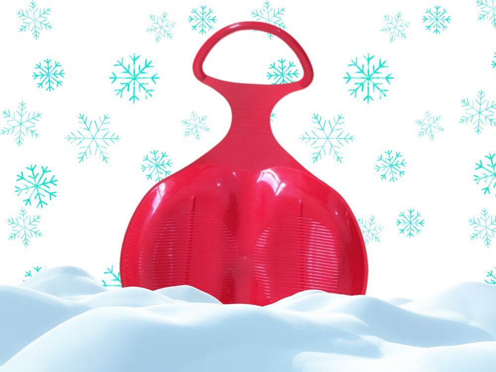 Liels plastmasas ragavu ābolu slidkalniņš sniega slidkalniņš