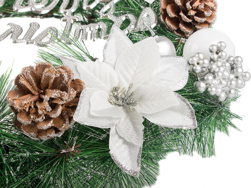 Ziemassvētku dekoratīvā vītne sienu dekorēšanai durvju dekorēšanai Ziemassvētku rotājumi