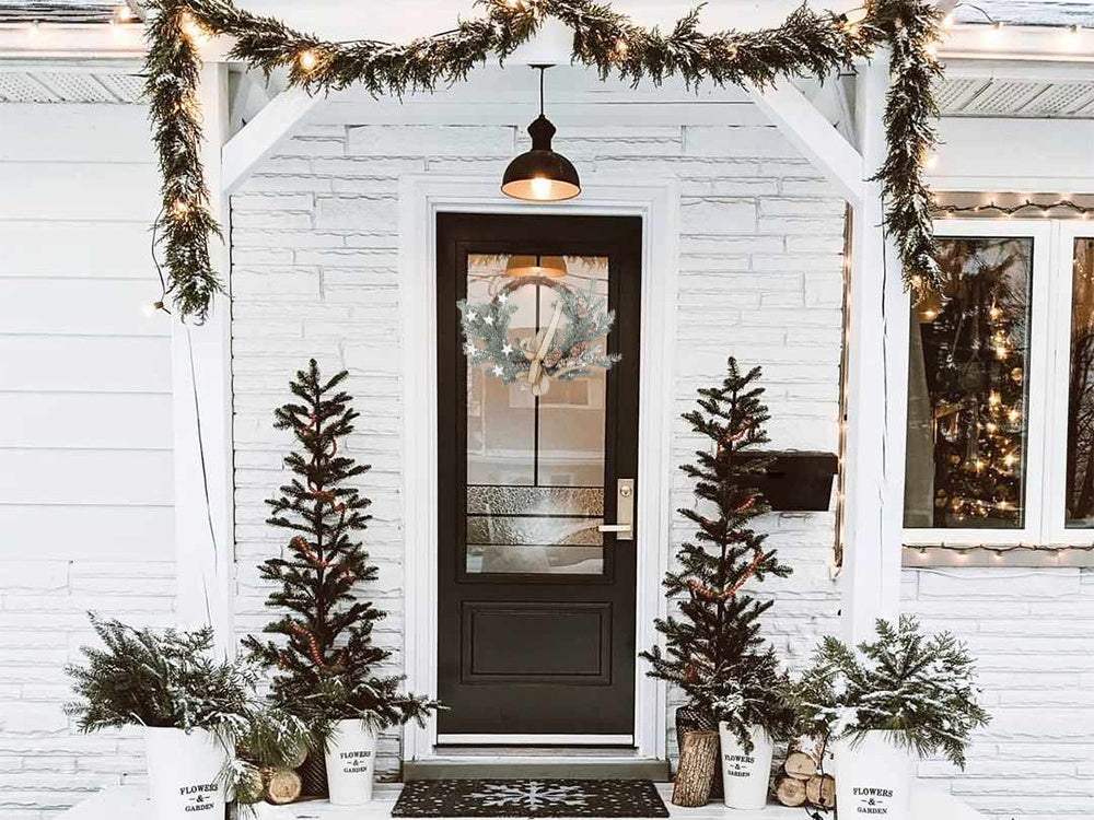 Ziemassvētku dekoratīvā vītne sienu dekorēšanai durvju dekorēšanai Ziemassvētku rotājumi