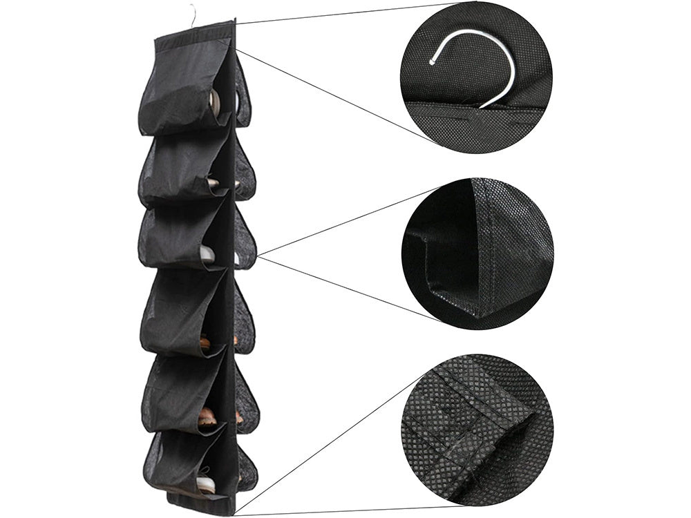 Apavu organizators skapja pakaramā apavu plauktam 12 pāriem