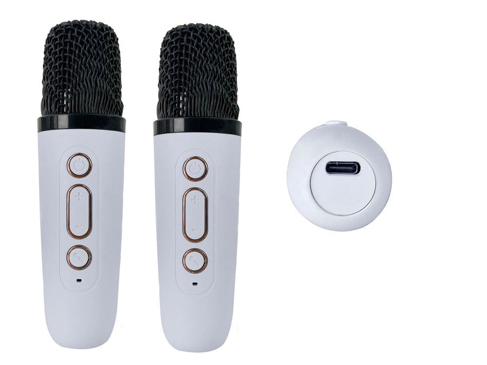 Bezvadu karaoke personālais komplekts Bluetooth skaļrunim + 2 mikrofoniem