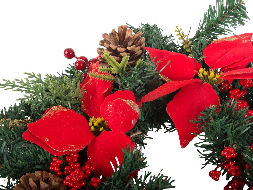 Ziemassvētku dekoratīvā vītne sienu dekorēšanai durvju dekorēšanai Ziemassvētku rotājumi