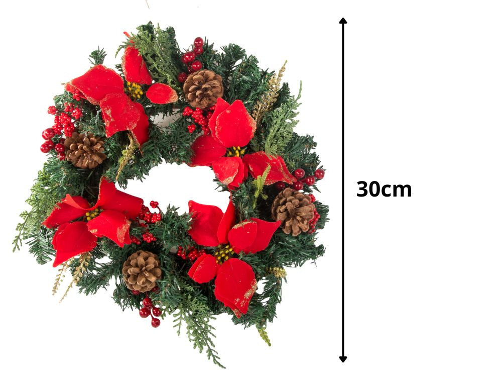 Ziemassvētku dekoratīvā vītne sienu dekorēšanai durvju dekorēšanai Ziemassvētku rotājumi