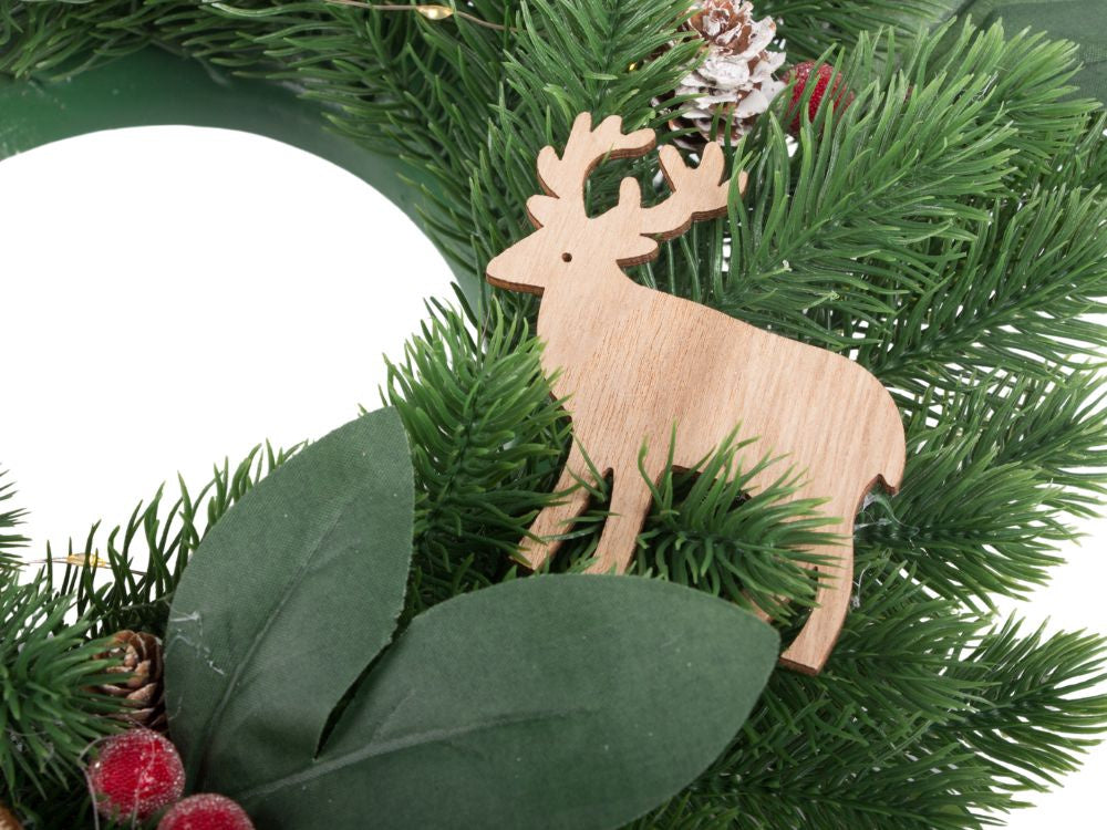 Ziemassvētku dekoratīvās vītnes led durvju dekorēšana Ziemassvētku rotājumi