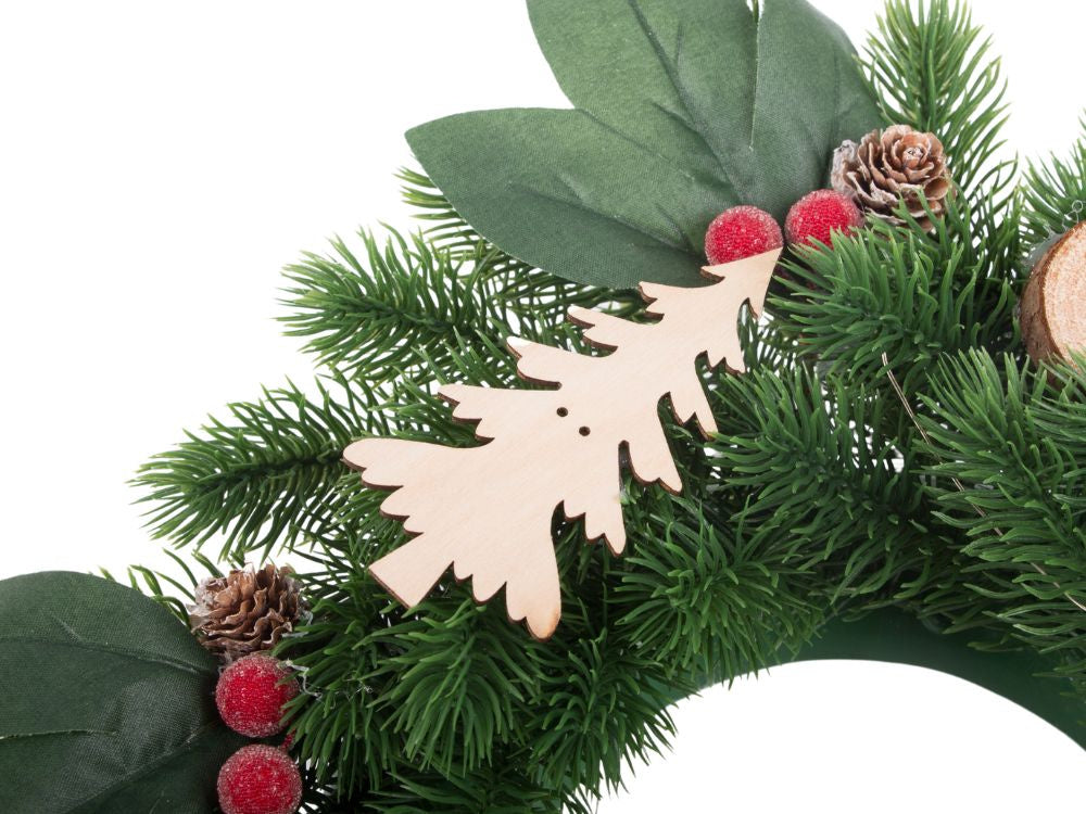 Ziemassvētku dekoratīvās vītnes led durvju dekorēšana Ziemassvētku rotājumi