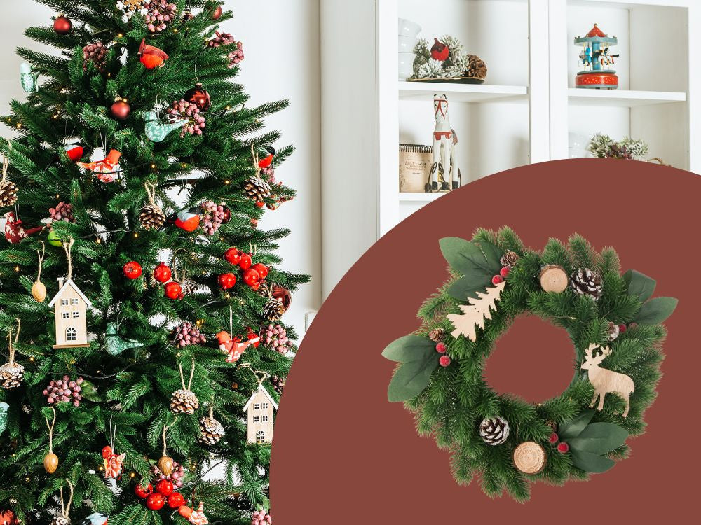 Ziemassvētku dekoratīvās vītnes led durvju dekorēšana Ziemassvētku rotājumi