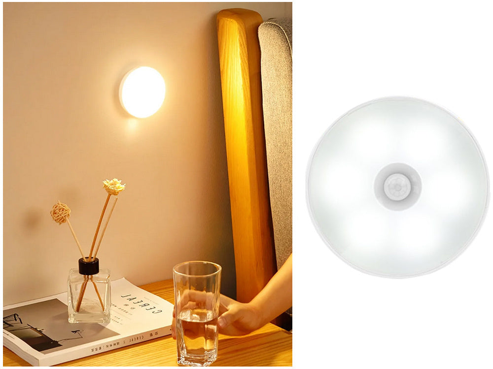 Pašlīmējoša LED lampa ar kustības sensora naktslampiņu no krēslas līdz rītausmai kāpnēm