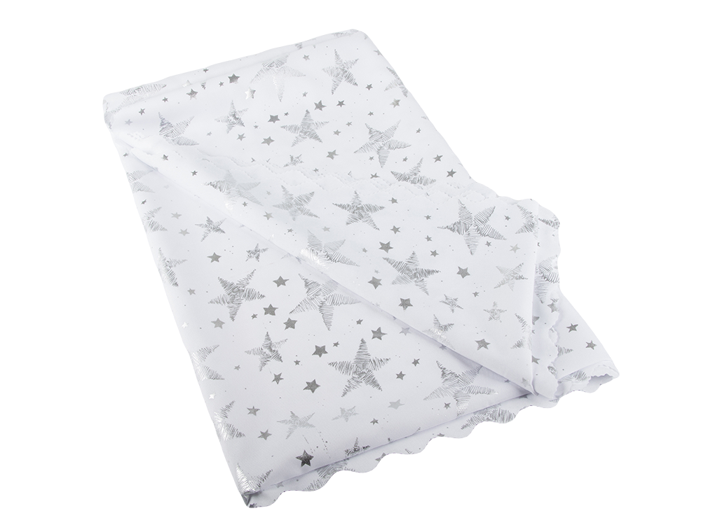 Ziemassvētku galdauts Ziemassvētki baltas zvaigznes sniegpārslas 140x220cm