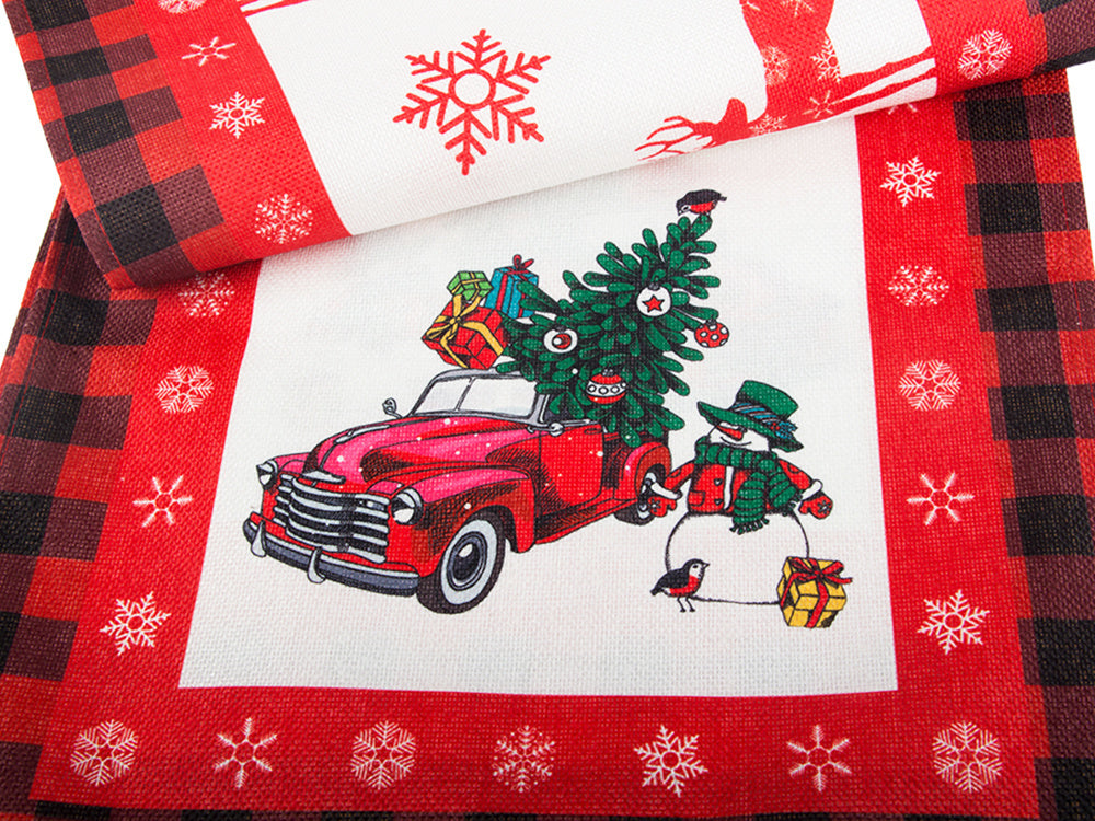 Ziemassvētku galda celiņš Ziemassvētku vakara dekoratīvs galda celiņš 220x38cm