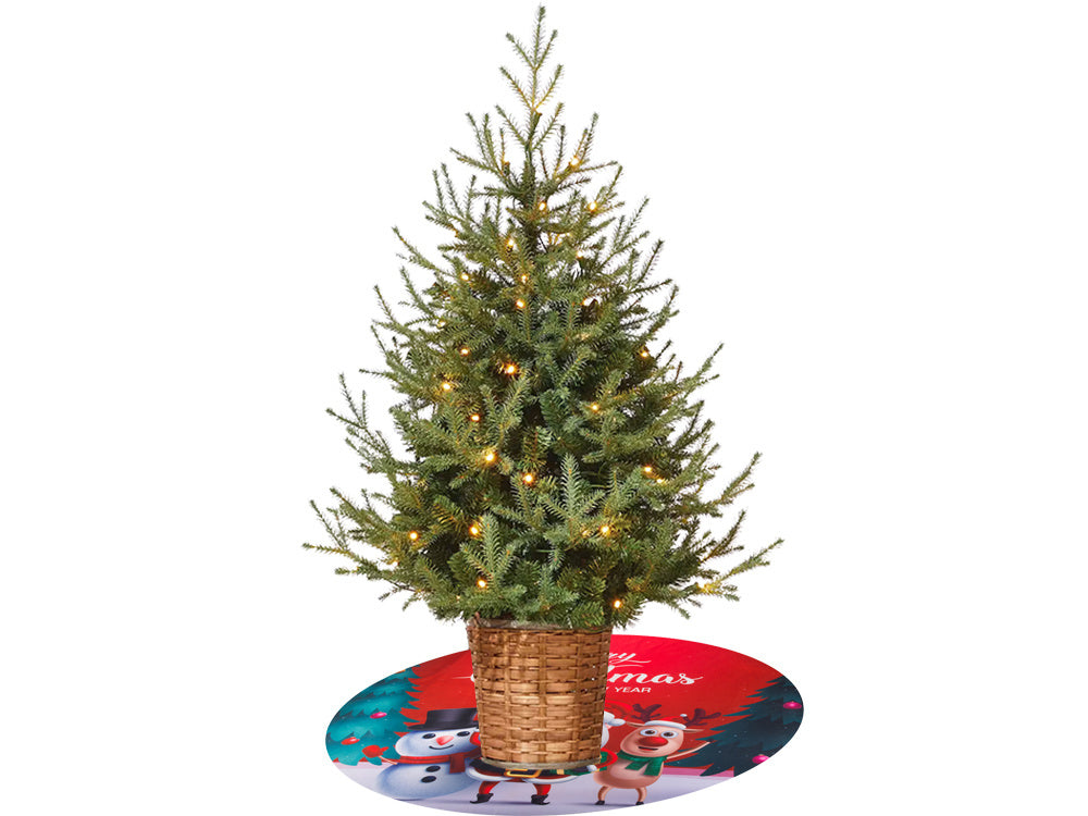 Ziemassvētku eglītes paklājiņš Ziemassvētku pārvalks dāvanu iesaiņošanai apaļš