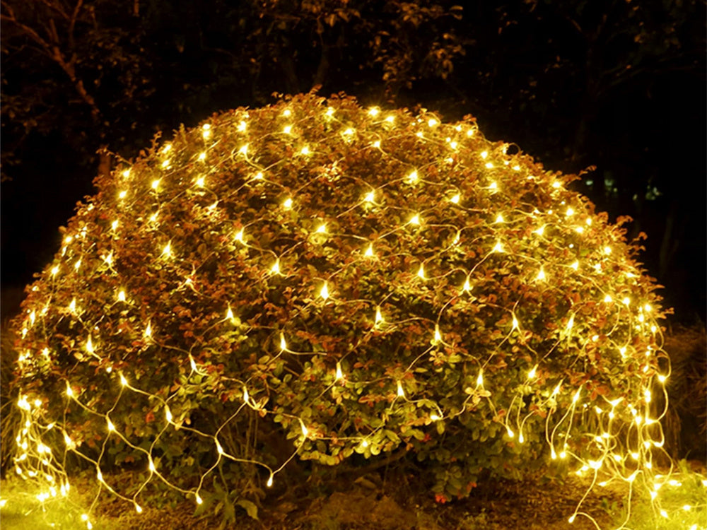 Gaismas aizkars ar 100 LED Ziemassvētku gaismiņām, balts, silti balts, 1x2m