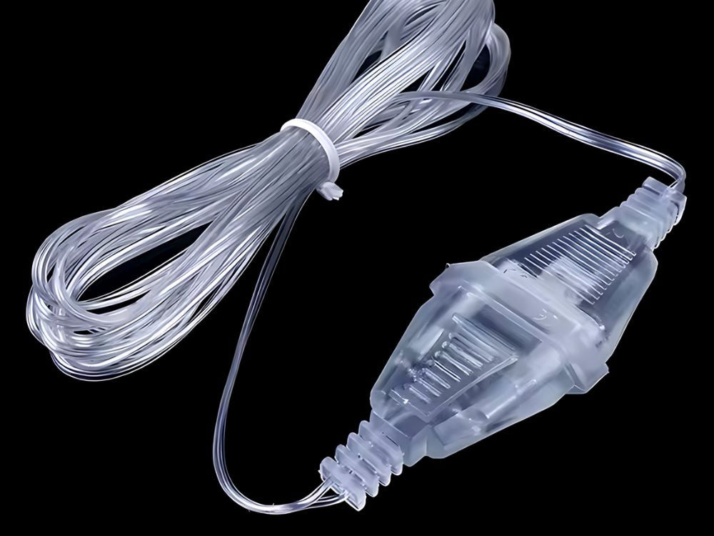 Ziemassvētku eglītes lampiņu pagarinātāja kabelis, caurspīdīgs, 5 m