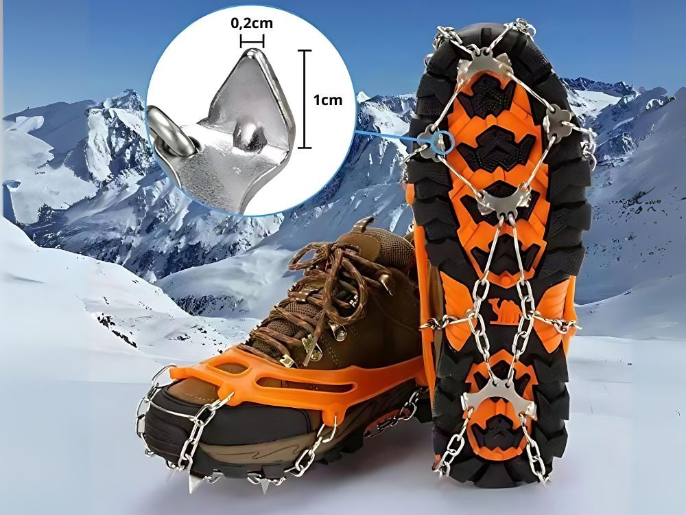 Dzelkšņi apaviem kalnos, radzes, ķēdes, neslīdoši, 36-40