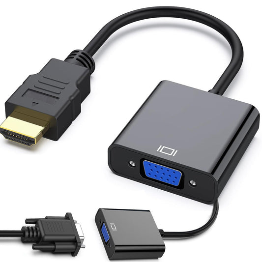 Pārveidotāja adaptera HDMI uz VGA D-Sub kabelis, melns