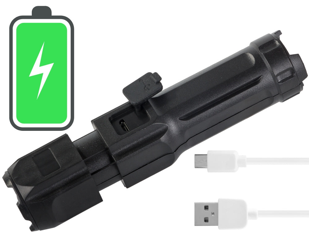 Uzlādējams taktiskais LED lukturītis ar tālummaiņu, XPE, vadīts militārais, spēcīgais, policijas