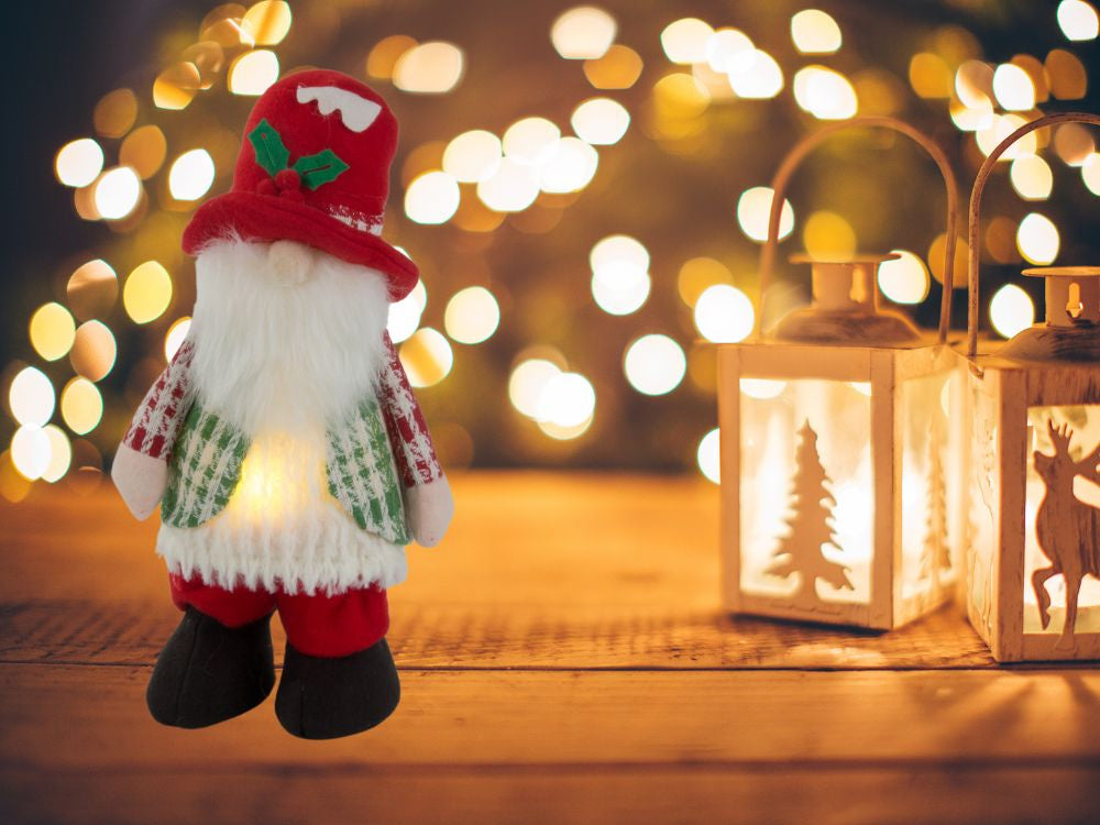 30 cm spoku apgaismots LED putnu Ziemassvētku eglītes rūķīši