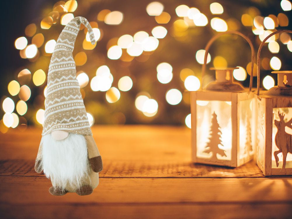 Ziemassvētku spoks brūns spoks ar Ziemassvētku bārdu 48 cm mīksts