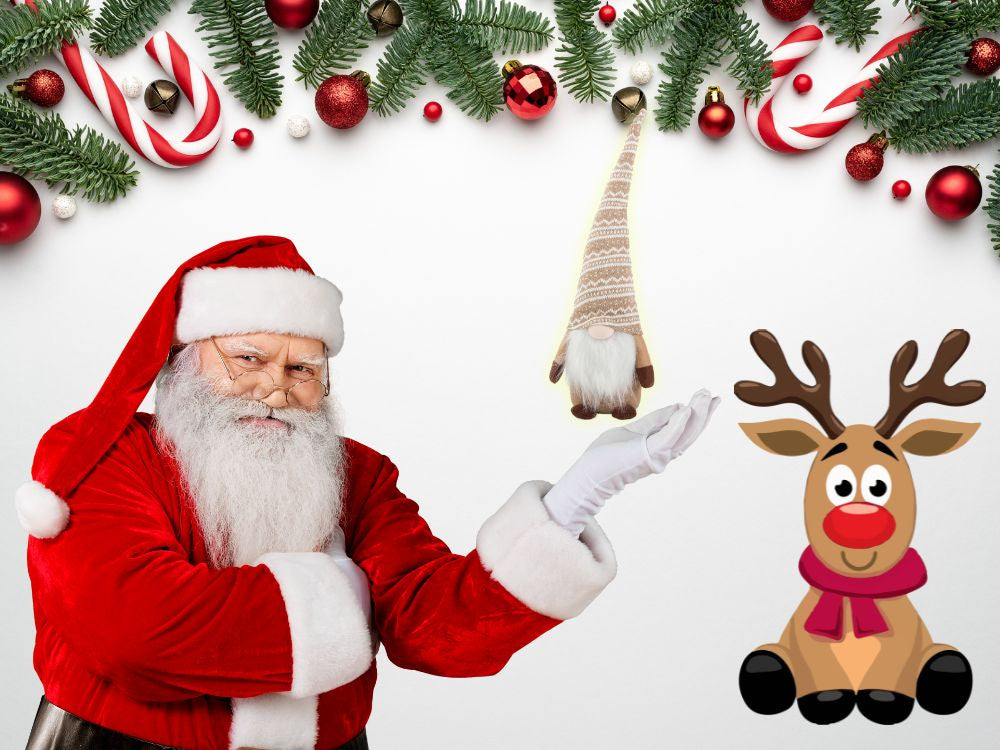 Ziemassvētku spoks brūns spoks ar Ziemassvētku bārdu 48 cm mīksts