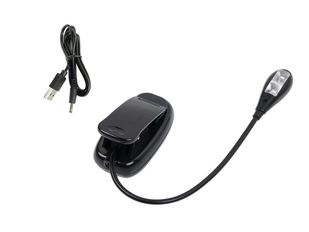 Klipa LED galda lampa skolai, elastīga lasīšanas dubultklipa