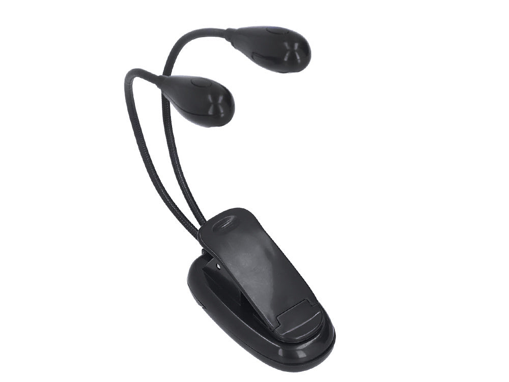 Klipa LED galda lampa skolai, elastīga lasīšanas dubultklipa