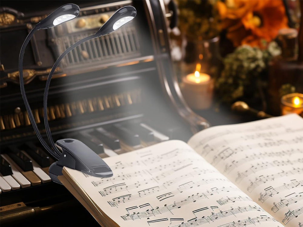 Klipa LED galda lampa skolai, elastīga lasīšanas dubultklipa