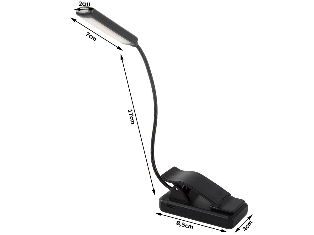 Grāmatu lasīšanas lampa USB naktslampiņa ar klipsi acīm veselīga 9 gaismas diodes