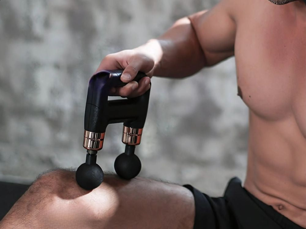 Masāžas pistoles dubultais muguras ķermeņa masieris, jaudīgs, 8 uzgaļi