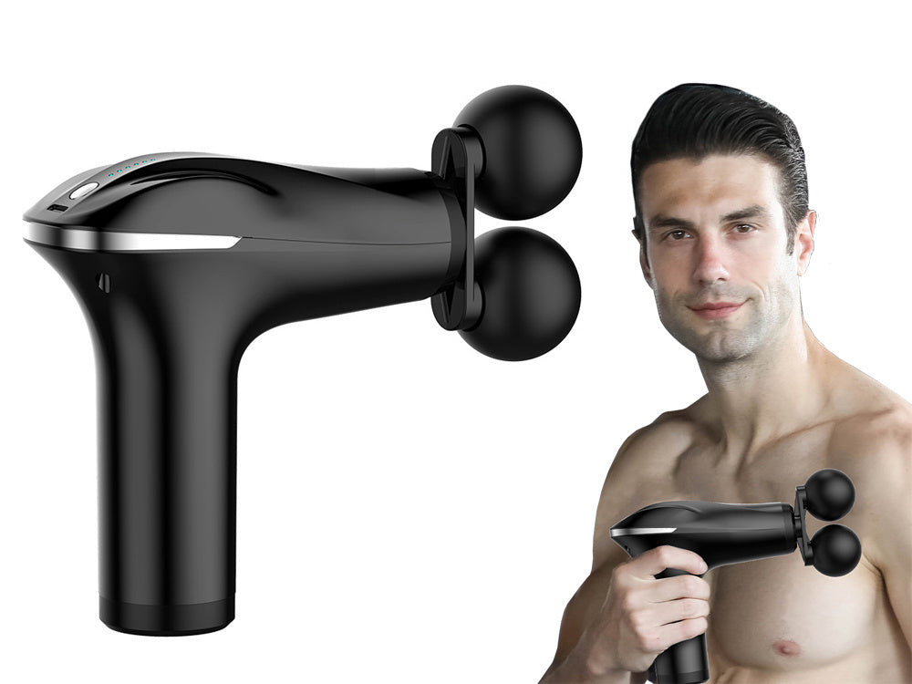 Muguras masāžas pistoles ķermeņa kāju masieris spēcīgs masāžas pistoles 4 uzgaļi