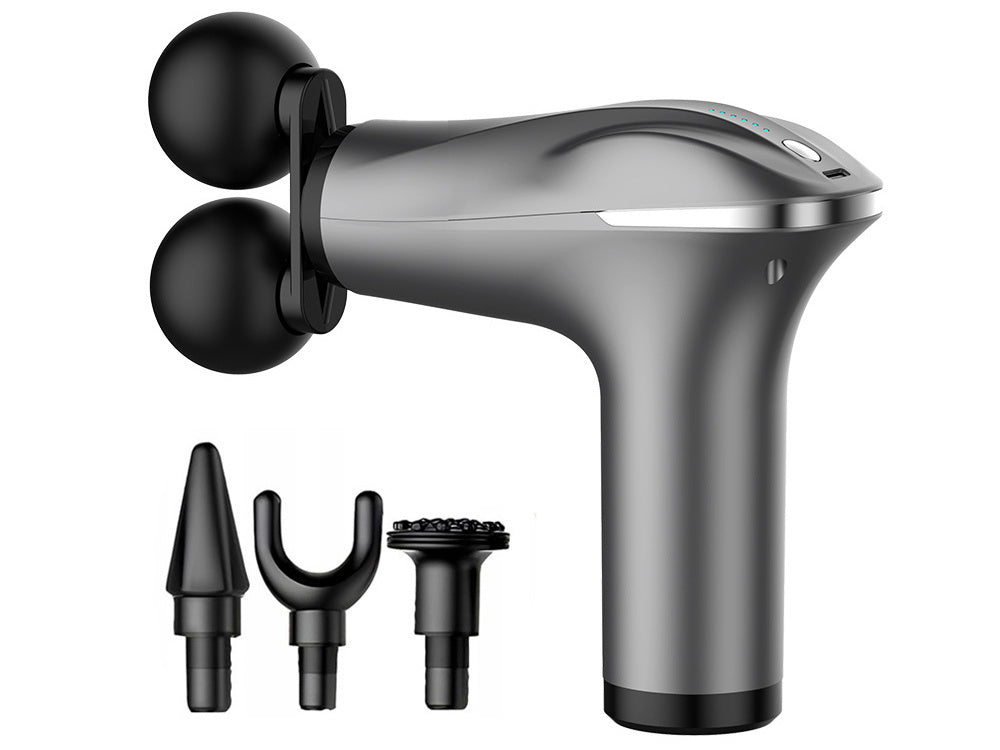 Muguras masāžas pistoles ķermeņa kāju masieris spēcīgs masāžas pistoles 4 uzgaļi