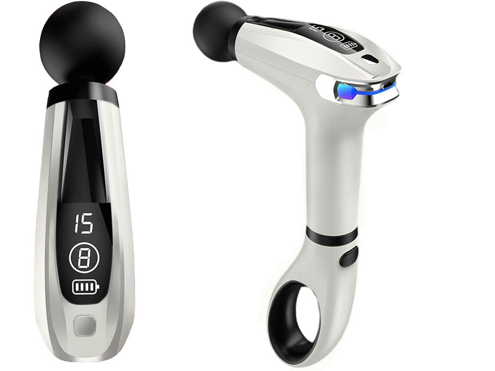 Muguras masāžas pistoles ķermeņa kāju masieris spēcīgs masāžas pistoles 4 uzgaļi