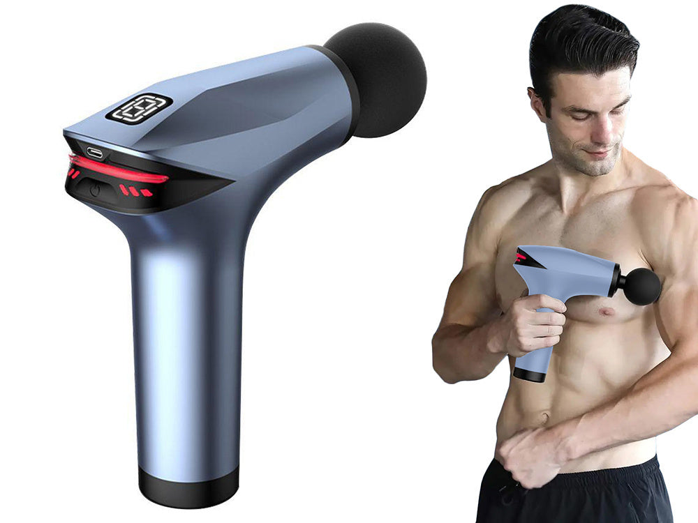 Muguras masāžas pistoles ķermeņa kāju masieris spēcīgs masāžas pistoles 5 uzgaļi