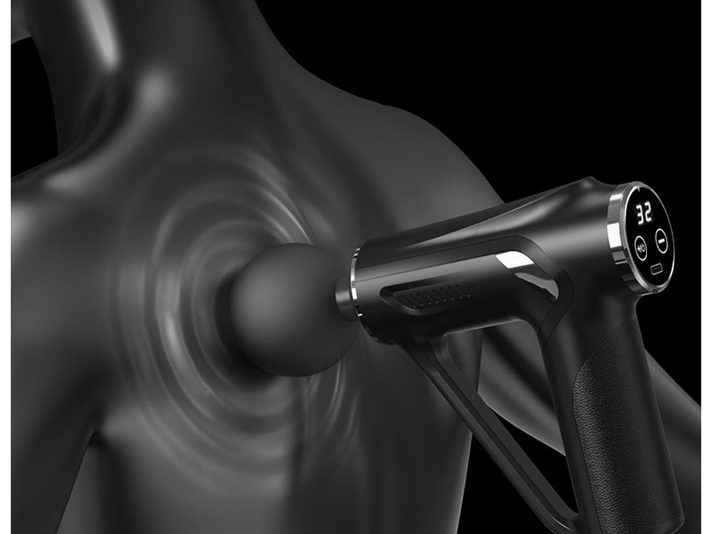 Muguras masāžas pistoles ķermeņa kāju masieris spēcīgs masāžas pistoles 4 uzgaļi