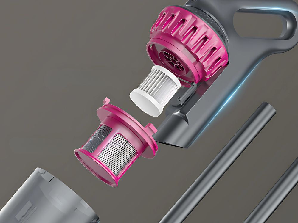 Vertikālais putekļsūcējs bez maisiņa, rokas 2in1, 100w, 4 hepa uzgaļi