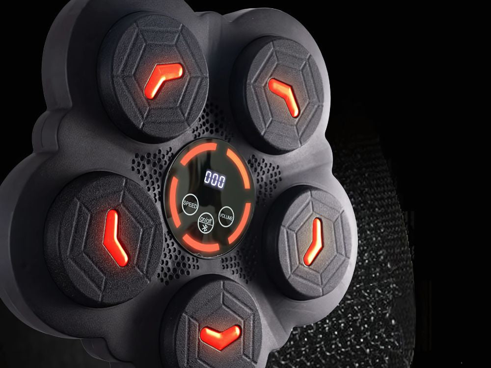 Boksa vairoga trenažieris ar mūziku, Bluetooth, USB, C + boksa cimdi