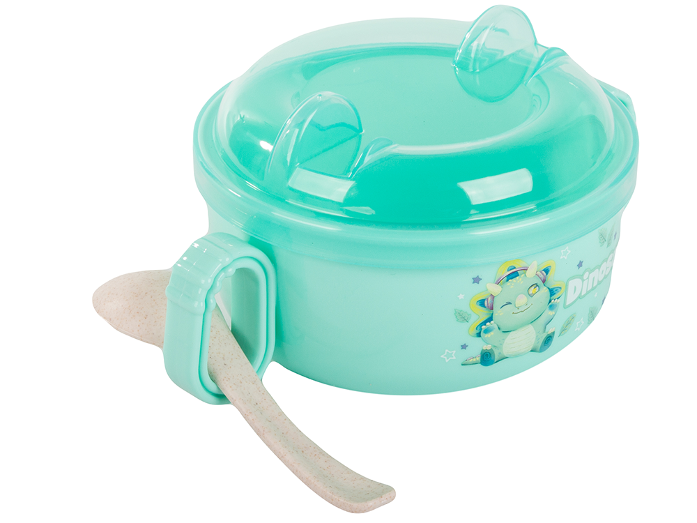 Barošanas piederumu komplekts bērnu pārtikas bļoda ar rokturiem un karoti