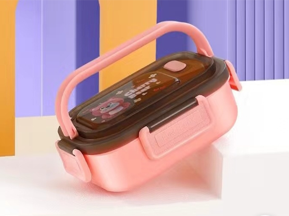 Pusdienu kastes brokastu trauks pusdienām ar nodalījumiem galda piederumiem