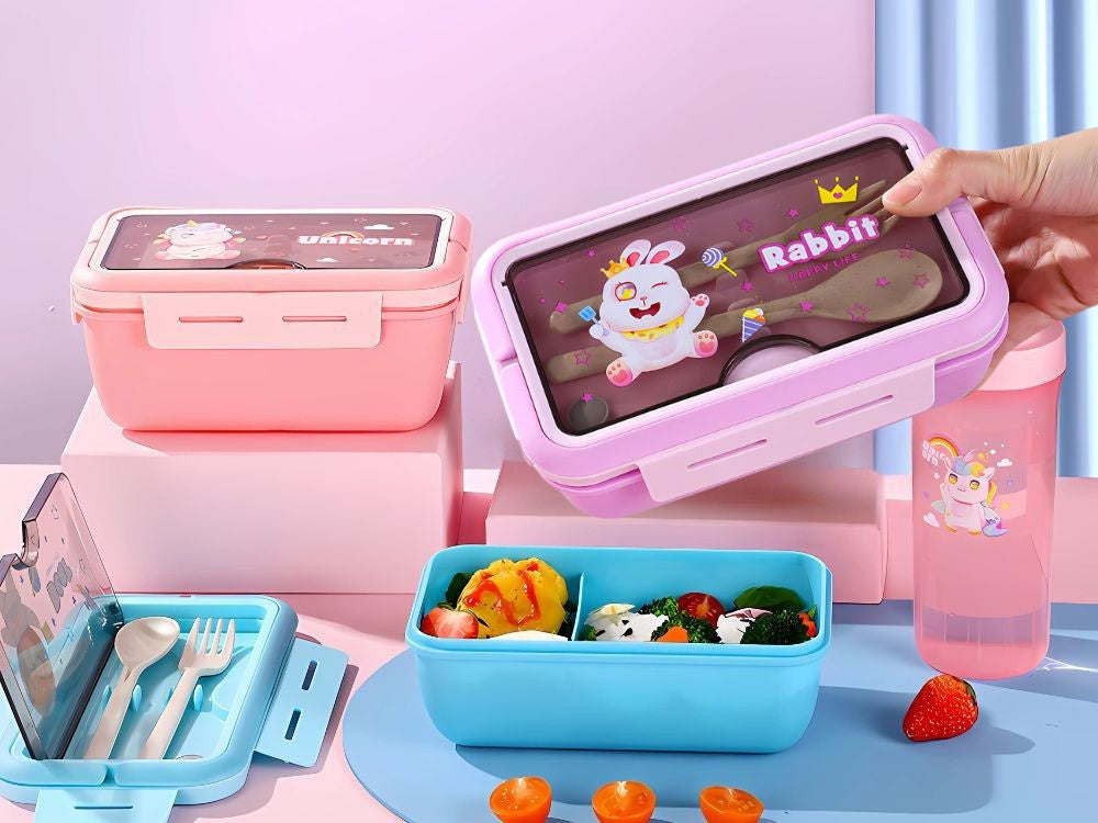 Pusdienu kastes brokastu trauks pusdienu galda piederumiem ar pudeles komplektu