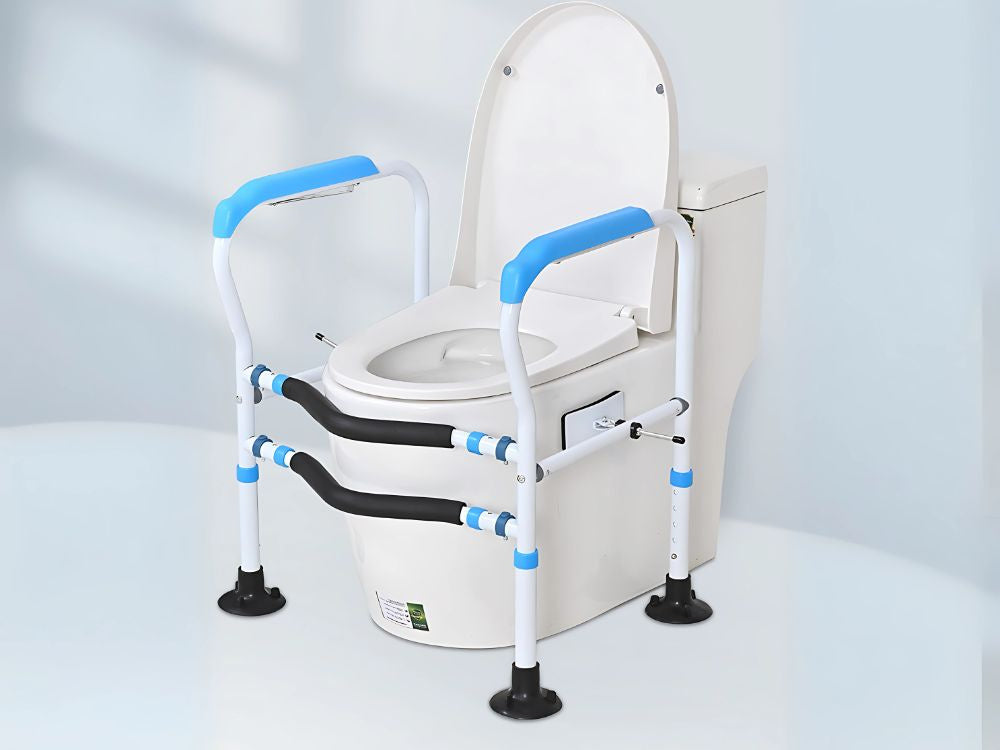 Tualetes roktura regulējama margu stabila senioriem