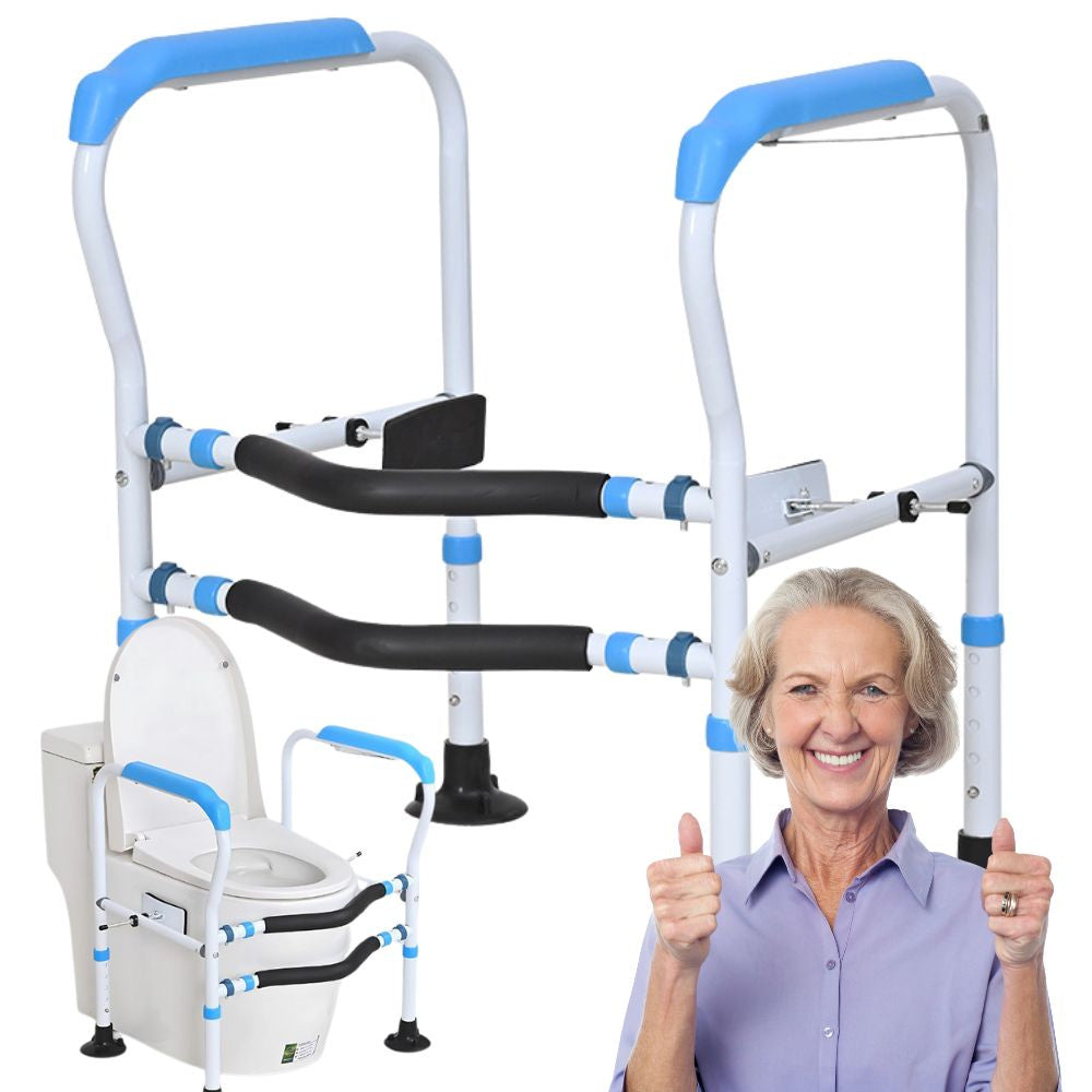 Tualetes roktura regulējama margu stabila senioriem