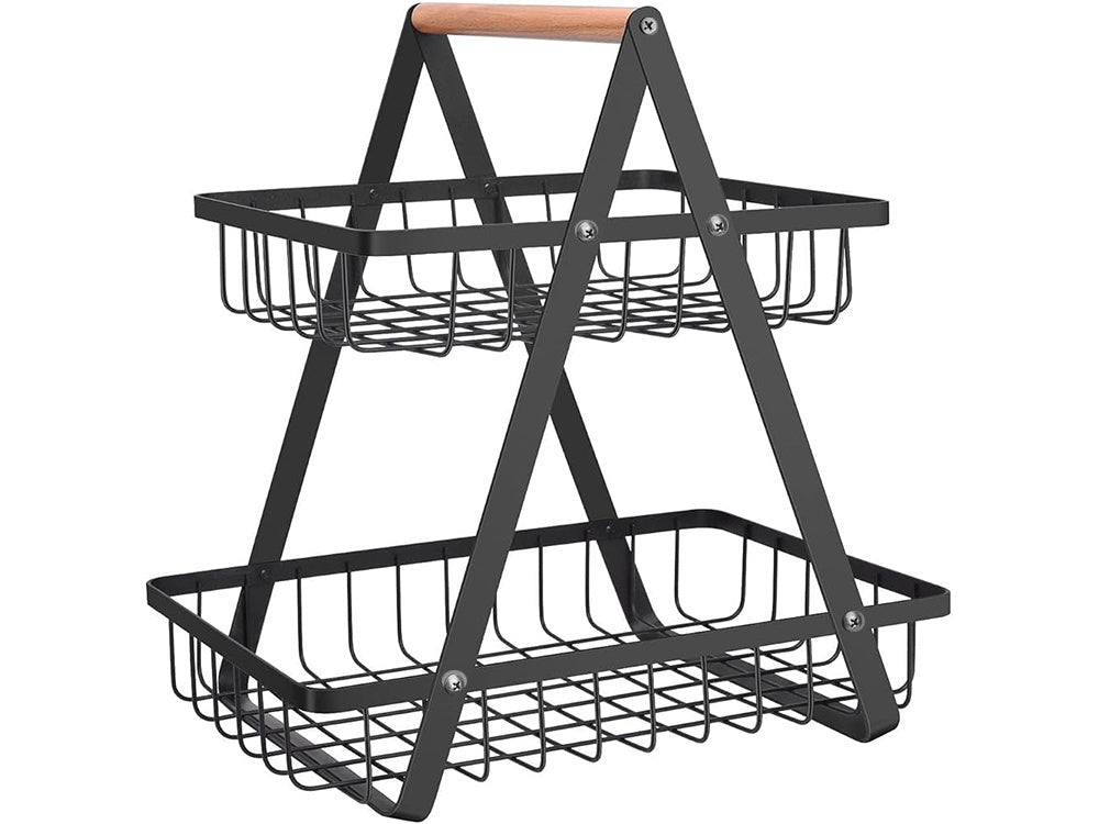 Virtuves plaukts bēniņu virtuves organizators ar grozu