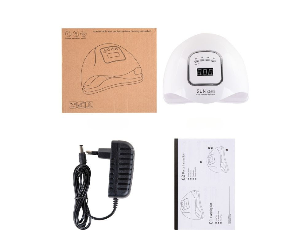 Nagu lampa 46 LED UV 150W hibrīdgēliem Strong Sun X5 Max LCD