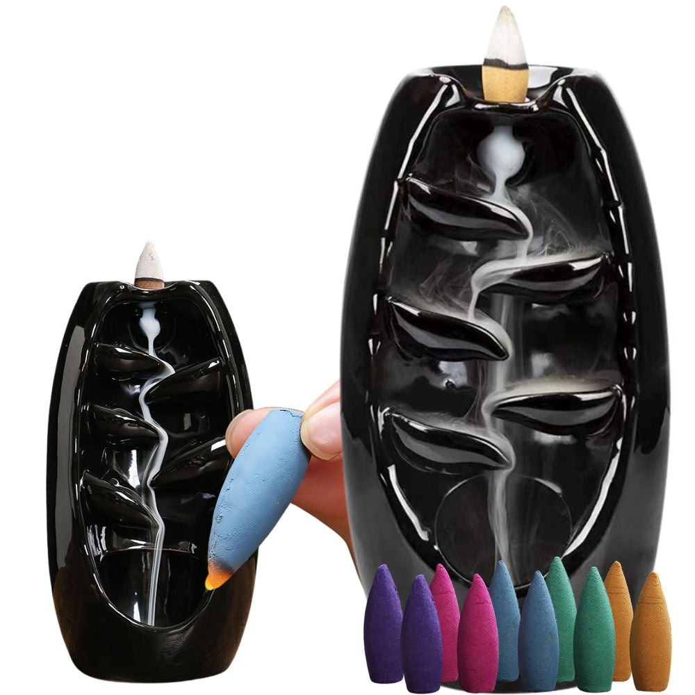 Aromātiska keramikas kamīna ūdenskrituma vīraka aromterapija + 10 daktis