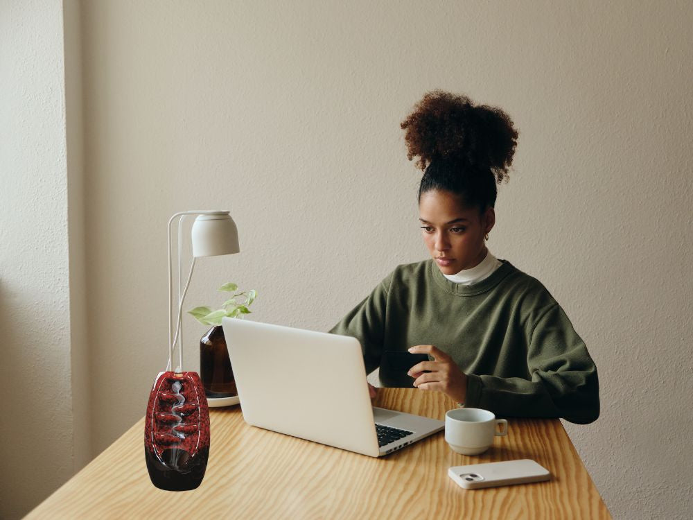 Aromātiska keramikas kamīna ūdenskrituma vīraka aromterapija + 10 daktis